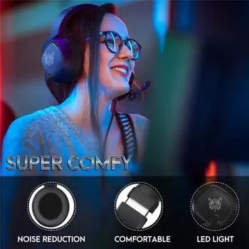 3.5 mm Spēļu Austiņas, Mikrofons LED Austiņas ,par PS4 vai Xbox ONEStereo Surround Stereo Austiņas LED Austiņas