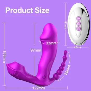3 IN 1 Nepieredzējis Vibrators Ar 7 Vibrācijas Režīms Sūcējs Anālais Maksts Klitora Stimulators Valkājamas Mutvārdu Iesūkšanas Erotiska Seksa Rotaļlietas Sievietēm