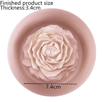 3D skaistas neļķes ziedu formas silikagela pelējuma šokolādes kūka apdare līdzeklis, Ziepes, Sveces, māla pelējuma