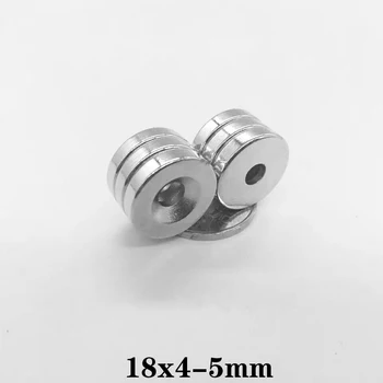 5~100GAB 18x4-5 mm Spēcīgu Neodīma Magnētu Disku 18*4 mm, Caurums 5mm Pastāvīgu Magnet18X4-5mm Kārta Savelkošs Magnēts 18*4-5 18x4