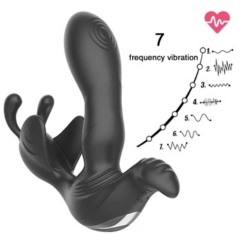 Anālais Vibrators Vīriešu Prostatas, Sēklinieku Maisiņā Massager Silikona Butt Plug Bezvadu Tālvadības Seksa Rotaļlietas Vīriešiem Gejiem 7 Ātrumi