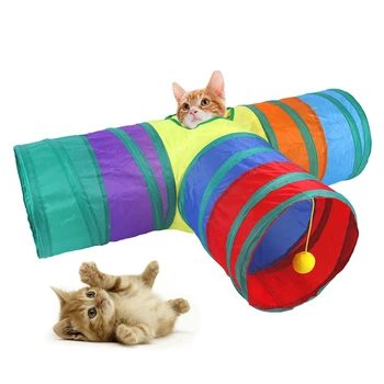 Copetsla 21Pcs Saliekams Tuneļa Kaķis rotaļu komplekts Fun Kanāls Spalvu Bumbu Pelēm Formas Pet Kaķēns, Suns, Kaķis Interactive Play Piegādātājs