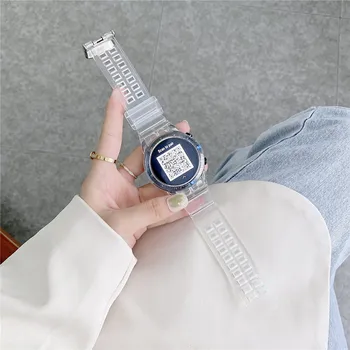 Flexibele Siliconen Grupa Tikās Rāmis Gadījumā Voor Huawei Horloge Gt 2 46Mm Band GT2 Transparante Armband Sporta Slanke Riem Jaunākās