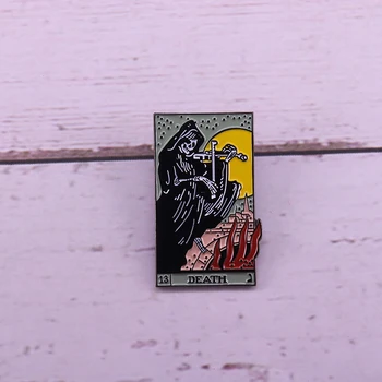 Grim Reaper tarot pin Gothic zīlēšana mākslas piederumu