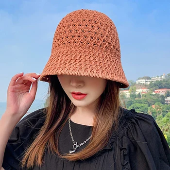 Ir 2021. JAUNU Sieviešu Salmu Cepures Ķīnas Panamas UV Aizsardzība saulessarga Pludmales Cepures Sievietēm Mices Salokāms Sieviešu Sievietēm Vasarā Saules Cepuri
