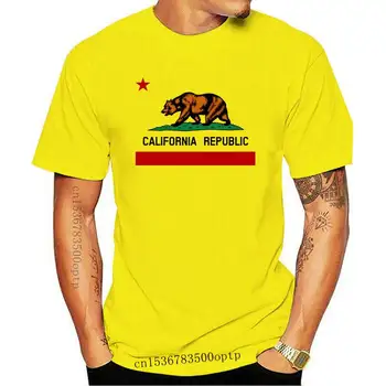 Kalifornijas Republikas T-krekls Cali Nest Karogu, Slim Fit Tee Pieaugušo S-2XL Pelēkā Jaunu vīriešu t krekls sievietēm, kokvilnas tshirts