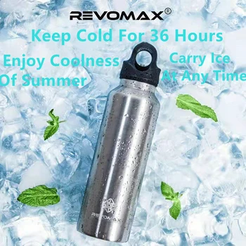 RevoMax 20oz 32oz Ūdens Pudeles, Kolbas Vakuuma Izolētas Plata Mute Ceļojumu Portatīvo Nerūsējošā Tērauda Termiskā Pudeli Ūdens Pudele