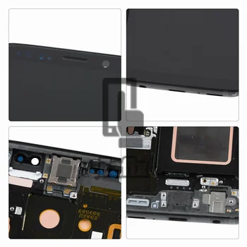 Sadedzināt Ēnas Oriģināla Samsung Galaxy S9 LCD Ar Rāmi G960F G960U Touch Screen S9 Plus G965F G965U Montāžas Instrumenti