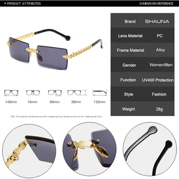 SHAUNA Retro bez apmales Luksusa Sievietes Dimanta Saulesbrilles Modes Taisnstūra Slīpumu, Briļļu Trending Vīriešiem Toņos, Saules Brilles UV400