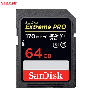 Sākotnējā SanDisk Extreme PRO, SD atmiņas karte 256 GB 128GB 64GB, 32GB SDHC UHS-I ātrgaitas 633X Class 10 95MB/s V30 fotokameras