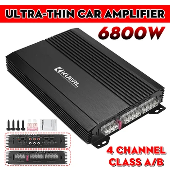 Uzlabot 6800W 4 Kanālu Auto Pastiprinātāju, Subwoofer Slim 4 Veidu Spēcīgs Pastiprinātāji Subwoofer Basu Skaļrunis Klases A/B Auto Audio Amp
