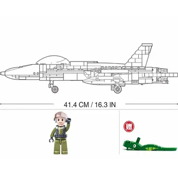 0928 Militāro F/A-18 Strike Fighter Bloķēt MŪS Hornet lidmašīnas Modeli Mūsdienu Kara Ēka, Ķieģeļu Rotaļlietas Bērniem zēns dāvanas