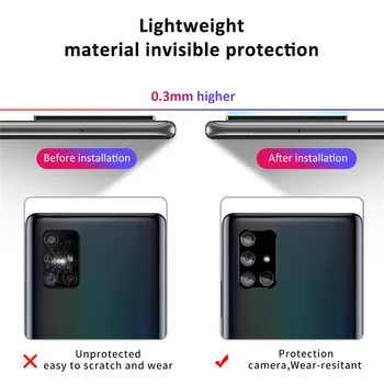 1/2/3PCS Pilnībā Segtu Objektīvu Protector For Samsung Galaxy A51 A71 Aizsardzības Gadījumā, Objektīva Vāciņu Filmu Samsung A51 A71 Stikla
