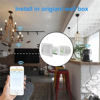 1/2 Banda Lonsonho Tuya Zigbee 3.0 Reostats Slēdzis Modulis, WiFi Wireles Smart Home Tālvadības Pulti Var Izmantot Ar Alexa, Google
