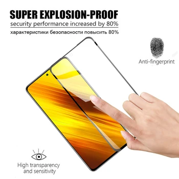 1-2 Gab Aizsardzības Stiklu Xiaomi Poco X3 NFC 9H Ekrāna aizsargs, Lai Xiaomi poco x3 NFC M2007J20CG Rūdīta Stikla Plēves