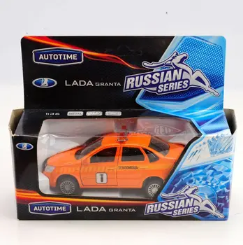 1:36AUTOTIME krievijas Sērija LADA GRANTA Taksometru Modelis Sakausējuma Vehicel Modelis Lējumiem T