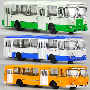 1/43 mēroga krievu Autobusu Metālu Sakausējumu, bez pēdām Autobusu auto Modelis Lējumiem Modeli, Bērnu Auto Rotaļlietas, instrumenti, Dāvanu Kolekcija displejs