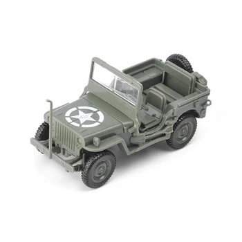 1/48 4D Sabiedroto Willis Jeep Apkopot Militārā Modeļa otrā pasaules KARA 2 Krāsu Puzzle Izglītības Apdare Off-road Auto, Rotaļlietas, Dāvanas,