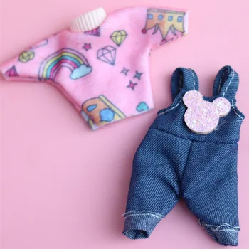 1/8 Bjd Aksesuāri Baby Lelle Drēbes 16cm Lelle ir Uzvalks Saģērbt OB11 DIY Rotaļlietas Meitene, Rotaļlietas, Bērnu Dzimšanas dienas Dāvana