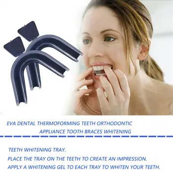 1 pāris Membrānu Mutē Zobu Zobu Balināšanas Paplātes Vairumtirdzniecības EVA Ortodontijas Ierīces Pārredzamu Zobu Balināšana Balināšanas