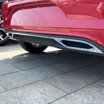 1 Uzstādīt Aizmugurējā Bufera Difuzoru Lūpu Spoilers Gaisa izplūdes Izplūdes Sloksnes Vāciņš Melns, Par Volkswagen VW Polo MK6 Polo Plus 2018 19 +