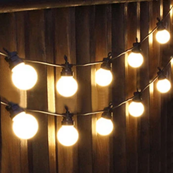 10/20 LED G50 Āra Saules String Light Commercial Grade Ziemassvētku Pasaku Vainags Gaismas, Terases Kafejnīca Bistro Kāzu Dekori