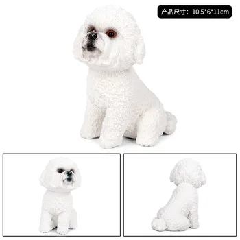 10.5*6*11CM Bērniem modelēšana cieto pet suns, Dzīvnieku suns modeļa rotaļlietu teddy pūdelis Par Childredn Dāvanas