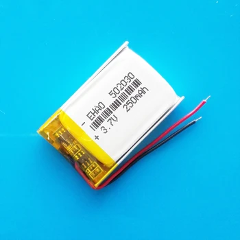 10 gab. 502030 3,7 V 250mAh litija Polimēru litija polimēru akumulators uzlādējams pielāgota vairumtirdzniecības CE, FCC, ROHS BKAS kvalitātes sertifikāciju