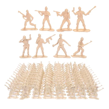 100 Gab Plastmasas 4.5 cm Karavīri Armijas Vīriešiem Skaitļi Piederumi Modelis Rotaļlietas Bērniem