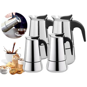 100 ml/200ml/300ml/450ml Nerūsējošā Tērauda Kafijas Alus Tējkanna Pot Pro Barista Pot Portatīvo Espresso Kafijas automāts Moka Pot