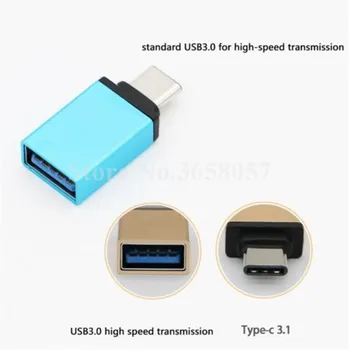 100gab USB-C 3.1 C Tipa Vīriešu USB 3.0 Sieviešu OTG Datu Sinhronizācijas Adapteris priekš Macbook samsung s8 s9 usb c tālruni