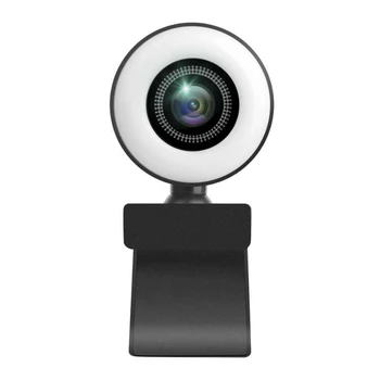 1080P USB Webcam PC Dzīvot Tvaika Video Broadcast Web Kamera ar Gaismas Gredzenu MIC Platekrāna Video Darbs Mājās Piederumu