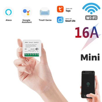 10A 16A MINI Wifi Smart Switch Taimeris Bezvadu Slēdži gudrās Mājas Automatizācija ir Saderīga Ar Tuya Alexa, Google Home Electronics