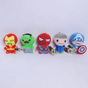 10cm Brīnums Avengers Mīkstu Pildījumu Captain America, Iron Man Zirnekļcilvēka Plīša Rotaļlietas Filmu Lelles Ziemassvētku Dāvanas Bērniem Zēni