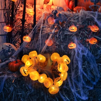 10Led Halovīni Ķirbju Led String Nakts Gaismas Happy Halloween DIY Karājas Šausmu Halloween Dekoru Mājas Puse, Piegādes 2021