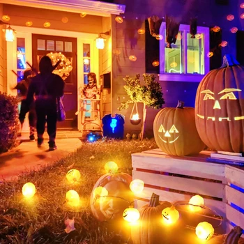 10Led Halovīni Ķirbju Led String Nakts Gaismas Happy Halloween DIY Karājas Šausmu Halloween Dekoru Mājas Puse, Piegādes 2021