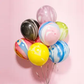 10pcs/daudz 10inch Marmora Agate Varavīksnes Apaļo Lateksa Balons, Kāzu Dekorācijas, Dzimšanas dienas svinības Baby Dušas Piederumi Baloni Dekorēšana