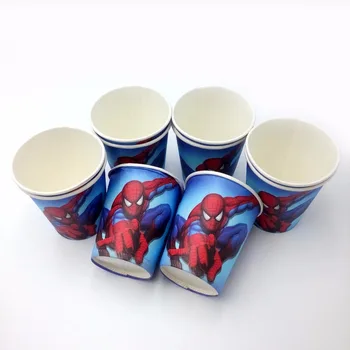 10pcs/daudz Spiderman Kauss Cartoon Supervaronis Dzimšanas dienu Apdare Tēmu Puse, Piegādes Festivāls Bērniem