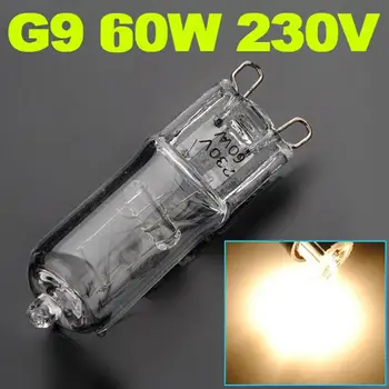 10pcs G9 60W 220V Halogēnās Spuldzes ievietota krelles kristāla lampu Ilgu Mūžu Silti Balta Skaidrs, Spuldzes, iekštelpu apgaismojums spuldzes