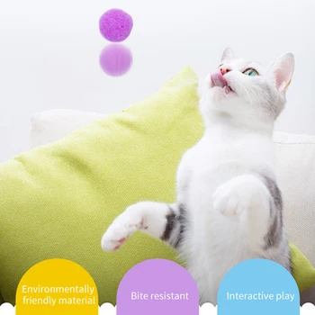 10pcs Gudrs, Funny Kaķis Rotaļlietas Stiept Plīša Bumba Kaķis Rotaļu Bumbu Radoša, Interaktīva Kaķis Mīksto Dzēlīgs Kaķis Sakost Rotaļlieta Kaķis Piederumi