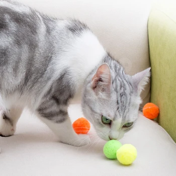 10pcs Gudrs, Funny Kaķis Rotaļlietas Stiept Plīša Bumba Kaķis Rotaļu Bumbu Radoša, Interaktīva Kaķis Mīksto Dzēlīgs Kaķis Sakost Rotaļlieta Kaķis Piederumi