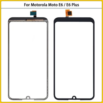 10pcs Jauns Motorola Moto E6 Touch Screen Panelis Digitizer Sensors Priekšējā Stikla Moto E6 Plus Skārienekrāns Nomaiņa