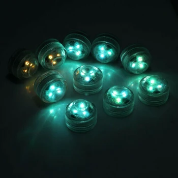 10Pcs LED Gaismas Zemūdens Tālvadības pults LED Ūdensizturīgs RGB Gaismas Lampa Kāzu Puse, Zivju Tvertnes Mājas Dekoru