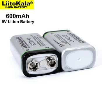 10PCS LiitoKala 600mAh 9V 6F22 Uzlādējams li-ion Akumulators Mikrofona Multimetrs RC Rotaļlietas Temperatūras rādītāju