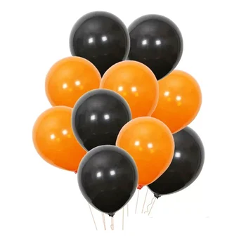 10pcs/Lot 10 Collu Dzimšanas dienas svinības Ballons Rotājumi Kāzu Lateksa Balonu Melns Balts Oranža Globos Puses Piegādes vairumtirdzniecība