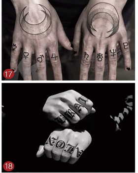 10pcs/nosaka pagaidu tetovējumiem pielāgotu pack vairumtirdzniecība vīriešiem tetovējumu uzlīmes piedurknēm puses armband pirkstu rose tattoo vārdiem vēstuli sexy