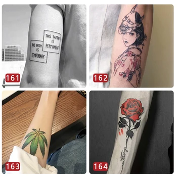 10pcs/nosaka pagaidu tetovējumiem pielāgotu pack vairumtirdzniecība vīriešiem tetovējumu uzlīmes piedurknēm puses armband pirkstu rose tattoo vārdiem vēstuli sexy