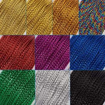 10rolls Neilona Metāla Auklas Rotaslietu izgatavošana DIY Jauktu Krāsu 1mm apmēram 20m/Roll, 10 krāsas, 1roll/color (krāsu)