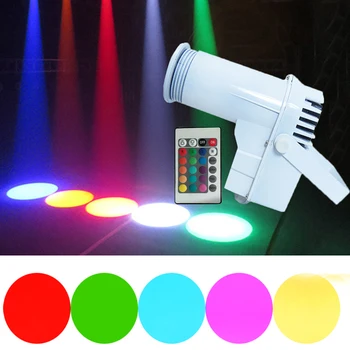10W RGB Gaismas LED Pinspot Gaismu Ar Tālvadības Posmā Efektu Prožektoru Disco Bumba DJ Skatuves Puses Parādīt Gaismas Ziemassvētku Deju Lampas