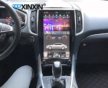 128G Tesla Ekrāna DSP Carplay Android Auto Radio 2 Din Stereo Uztvērēju Ford Edge 2016 2017 2018 GPS, Diktofons, Audio Vienības